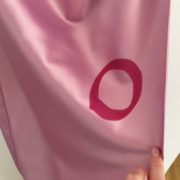 Anthropologie BHLDN Scottie One-Shoulder Side-Slit Stretch Satin in Orchid - Picture 4 of 6